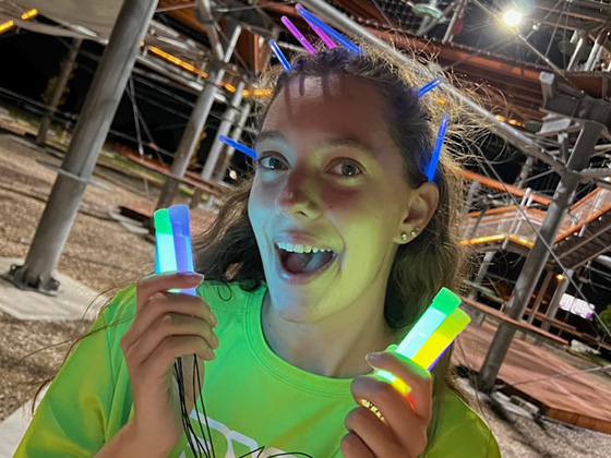 glow night event with glow sticks